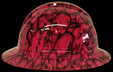 Load image into Gallery viewer, Hydro Dipped Hard Hat Ridgeline Full Brim Custom Pink Insanity Skulls
