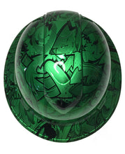 Load image into Gallery viewer, Hard Hat Ridgeline Hydro Dipped Full Brim Custom Green Kandy Graffiti
