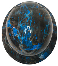 Load image into Gallery viewer, Custom Hydro Dipped Hard Hat Ridgeline Full Brim Blue Creeper

