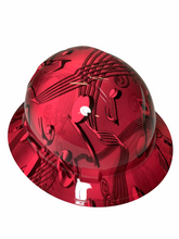 Load image into Gallery viewer, Hydro Dipped Hard Hat Ridgeline Full Brim Custom Pink Music Symbols
