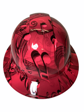 Load image into Gallery viewer, Hydro Dipped Hard Hat Ridgeline Full Brim Custom Pink Music Symbols
