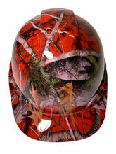 Load image into Gallery viewer, Hydro Dipped Hard Hat Ridgeline Cap Style Custom Red Vista Camo
