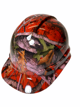 Load image into Gallery viewer, Hydro Dipped Hard Hat Ridgeline Cap Style Custom Red Vista Camo
