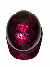 Load image into Gallery viewer, Hard Hat Ridgeline Cap Style Custom Kandy Wild Cherry Gnarly Chains and Skulls
