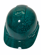 Load image into Gallery viewer, Custom Hydro Dipped Hard Hat Ridgeline Cap Style Dark Green Snakeskin
