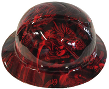Load image into Gallery viewer, Hard Hat Ridgeline Full Brim Custom Red Reaper Hydro Dipped
