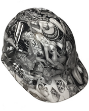 Load image into Gallery viewer, Custom Hydro Dip Hard Hat Ridgeline Cap Style Custom White Naughty Boy
