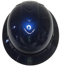 Load image into Gallery viewer, Hard Hat Ridgeline Full Brim Custom Kandy Blue Carbon Fiber Hydro Dipped
