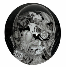 Load image into Gallery viewer, Custom Hydro Dipped Black and White Naughty Boy Lift DAX Fifty 50 Carbon Fiber HDF50C-19WC Full Brim Hard Hat
