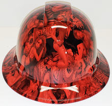 Load image into Gallery viewer, Hydro dip Hard Hat Red Naughty Boy Pyramex Ridgeline Protective
