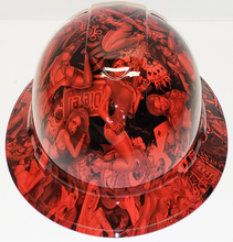 Load image into Gallery viewer, Hydro dip Hard Hat Red Naughty Boy Pyramex Ridgeline Protective
