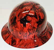 Load image into Gallery viewer, Hydro dip Hard Hat Red Naughty Boy Pyramex Ridgeline Protective
