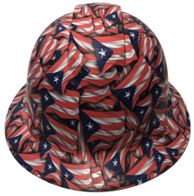 Load image into Gallery viewer, Hard Hat Ridgeline Full Brim Custom Colored Puerto Rico Flags
