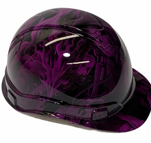Load image into Gallery viewer, Custom Hydro Dipped Hard Hat Ridgeline Cap Style Purple Ace Of Skulls
