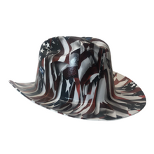 Load image into Gallery viewer, Custom Hydro Dipped Western Outlaw American Flags Patriotic Series Cowboy Hat
