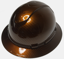 Load image into Gallery viewer, Custom Hard Hat Copper Kandy Carbon Fiber Hydro Dipped Full Brim Ridgeline
