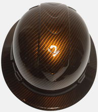 Load image into Gallery viewer, Custom Hard Hat Copper Kandy Carbon Fiber Hydro Dipped Full Brim Ridgeline
