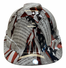 Load image into Gallery viewer, Custom White Amendments Hard Hat Ridgeline Cap Style
