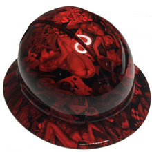 Load image into Gallery viewer, Hard Hat Ridgeline Full Brim Custom Red Naughty Boy
