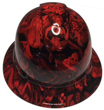 Load image into Gallery viewer, Hard Hat Ridgeline Full Brim Custom Red Naughty Boy
