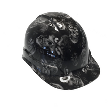 Load image into Gallery viewer, Hard Hat Ridgeline Cap Style Custom Light Gray Hades Skulls
