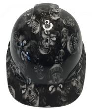 Load image into Gallery viewer, Hard Hat Ridgeline Cap Style Custom Light Gray Hades Skulls
