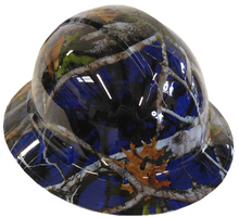 Load image into Gallery viewer, Hard Hat Ridgeline Full Brim Custom Blue Vista Camo Hydro Dipped
