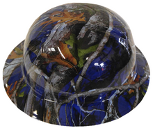 Load image into Gallery viewer, Hard Hat Ridgeline Full Brim Custom Blue Vista Camo Hydro Dipped
