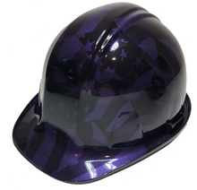 Load image into Gallery viewer, Custom Hard Hat Plum Crazy Purple Midnight American Flags SL Series Cap Style
