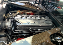 Load image into Gallery viewer, Custom Hydro Dipped 2020+ Corvette Engine Cover Carbon Fiber
