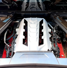 Load image into Gallery viewer, Custom Hydro Dipped 2020+ Corvette Engine Cover White With Corvette Red
