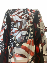 Load image into Gallery viewer, Custom Hydro Dipped 2020+ Corvette Engine Cover American Flags matte finish w/corvette red letters
