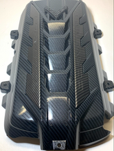 Load image into Gallery viewer, Custom Hydro Dipped 2020+ Corvette Engine Cover Sport Carbon Fiber w/carbon fiber letters
