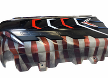 Load image into Gallery viewer, Custom Hydro Dipped 2020+ Corvette Engine Cover Stars and Stripes With Black Letters
