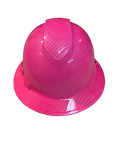 Load image into Gallery viewer, Custom Hard Hat Vented Hot Pink Carbon Fiber Hydro Dipped Full Brim Ridgeline
