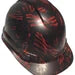 Load image into Gallery viewer, Custom Hydro Dipped Hard Hat Red Negative American Flags Ridgeliune Cap Style
