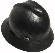 Load image into Gallery viewer, Custom Hard Hat Metallic Graphite Bio Mechanical MSA V-Gard Full Brim
