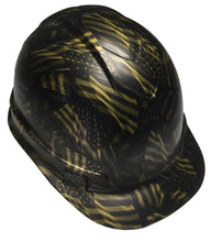 Load image into Gallery viewer, Custom Hydro Dipped Metallic Gold Negative American Flags Ridgeline Cap Style
