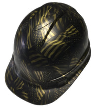 Load image into Gallery viewer, Custom Hydro Dipped Metallic Gold Negative American Flags Ridgeline Cap Style
